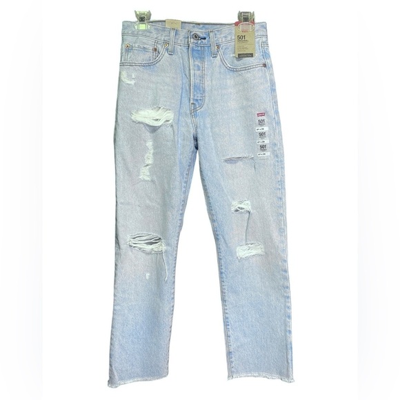 Levi's‎ 501 Original Cropped Jeans 27X26 - Picture 2 of 7